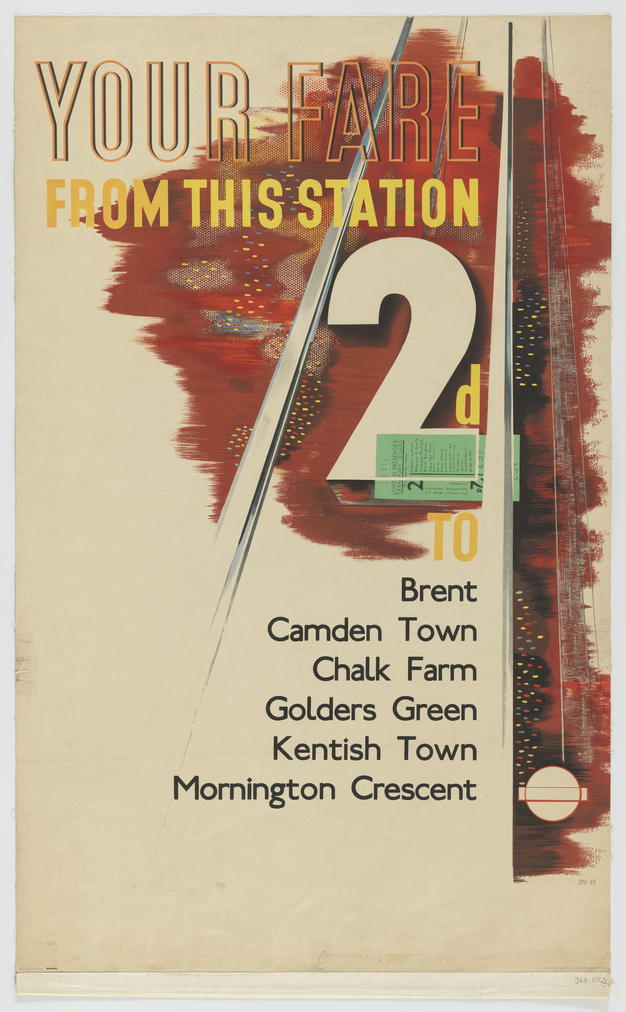 László Moholy-Nagy. Your Fare From This Station (Poster for London Transport)