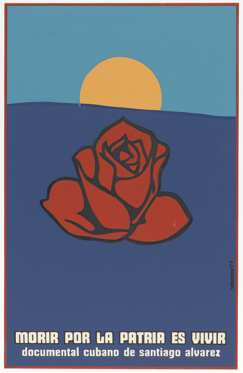 Unidentified Designer. Morir por la Patria es Vivir (To Die for Your Country Is to Live Forever) (Poster for the documentary film directed by Santiago Álvarez Román). 1976