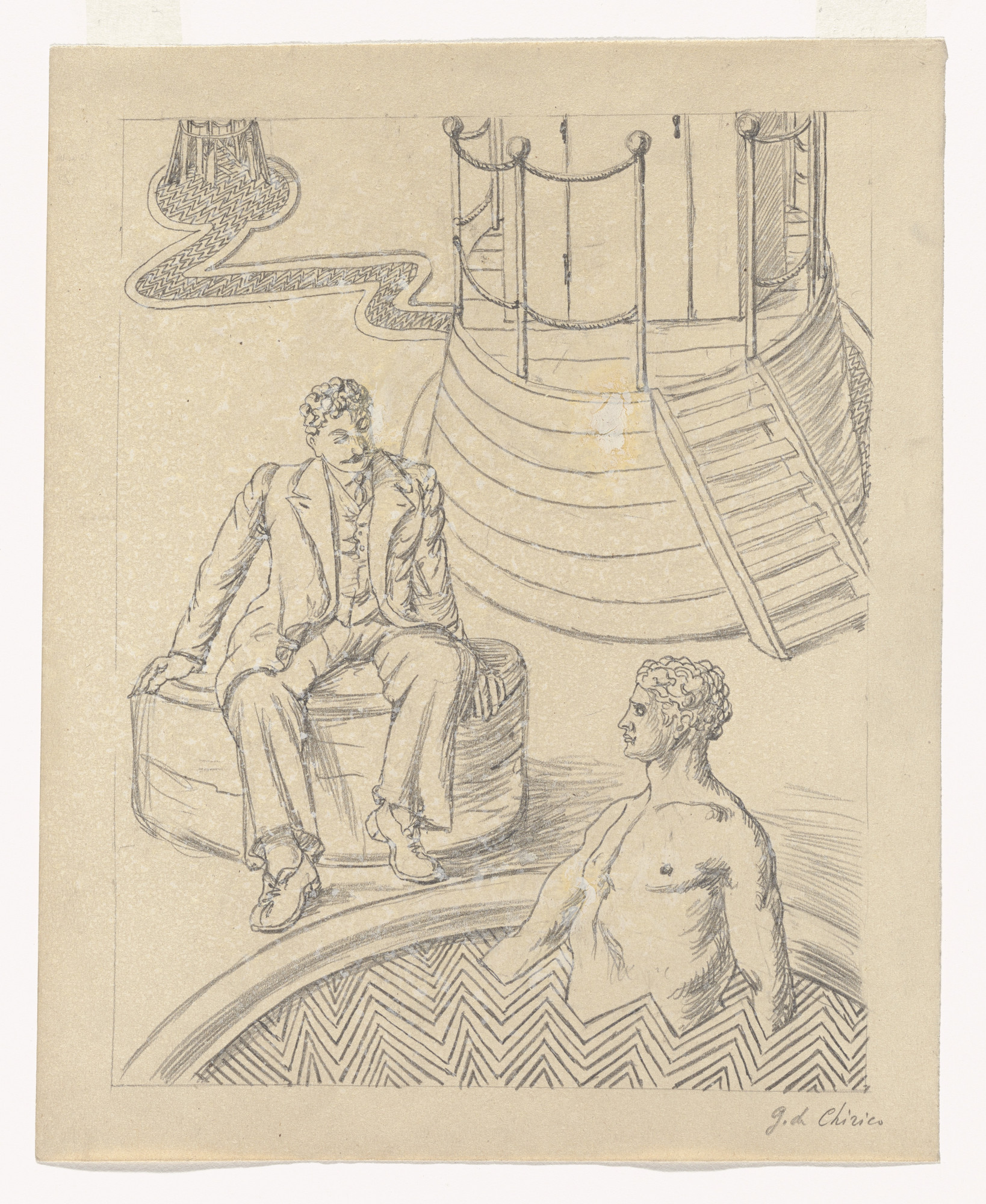 Giorgio de Chirico. Supplementary drawing from Mythologie by Jean Cocteau