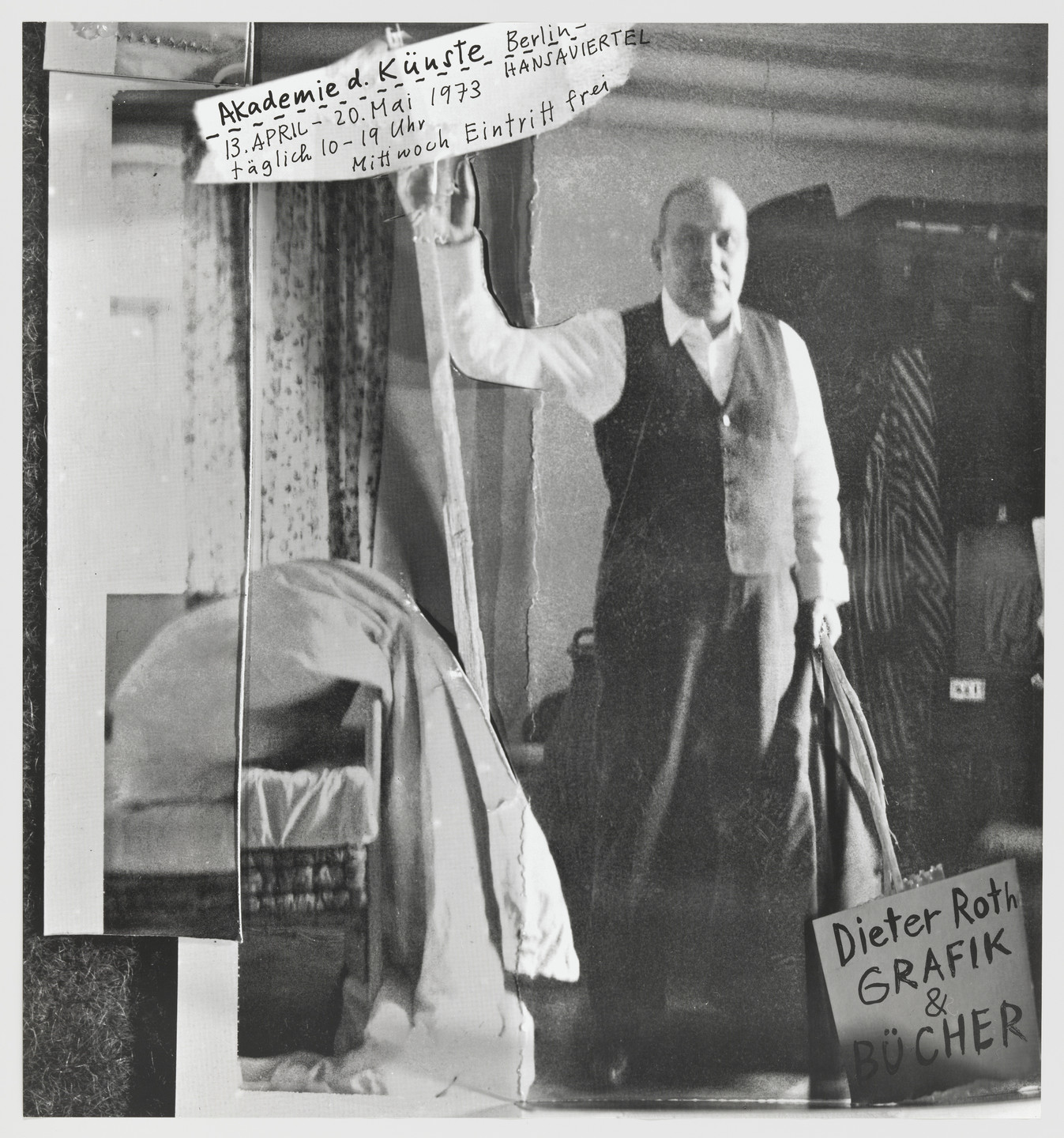 Dieter Roth. Poster for Dieter Roth: Bucher &amp; Grafik, Akademie der Künste, Berlin. 1973