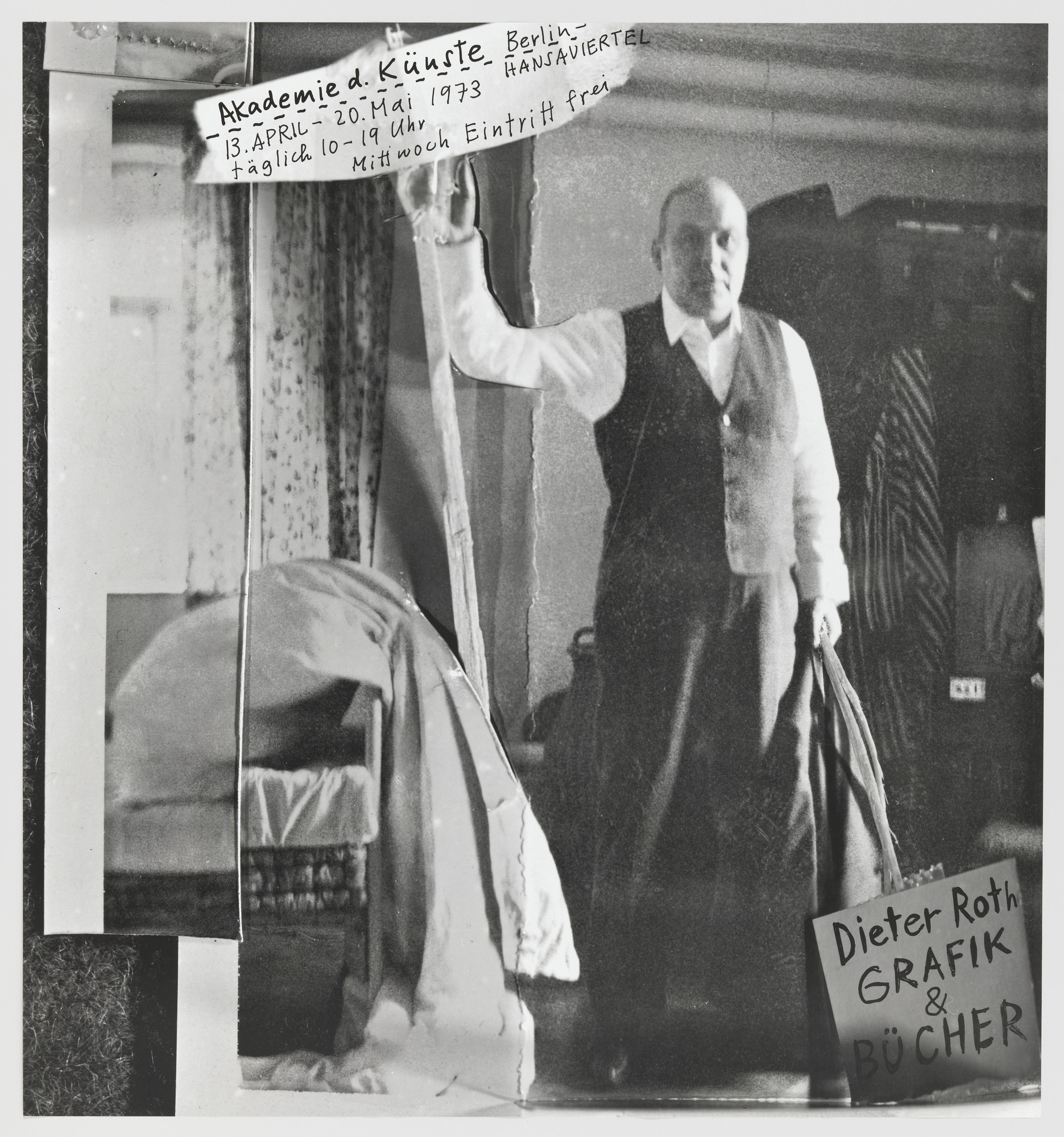Dieter Roth. Poster for Dieter Roth: Bucher & Grafik, Akademie der Künste, Berlin