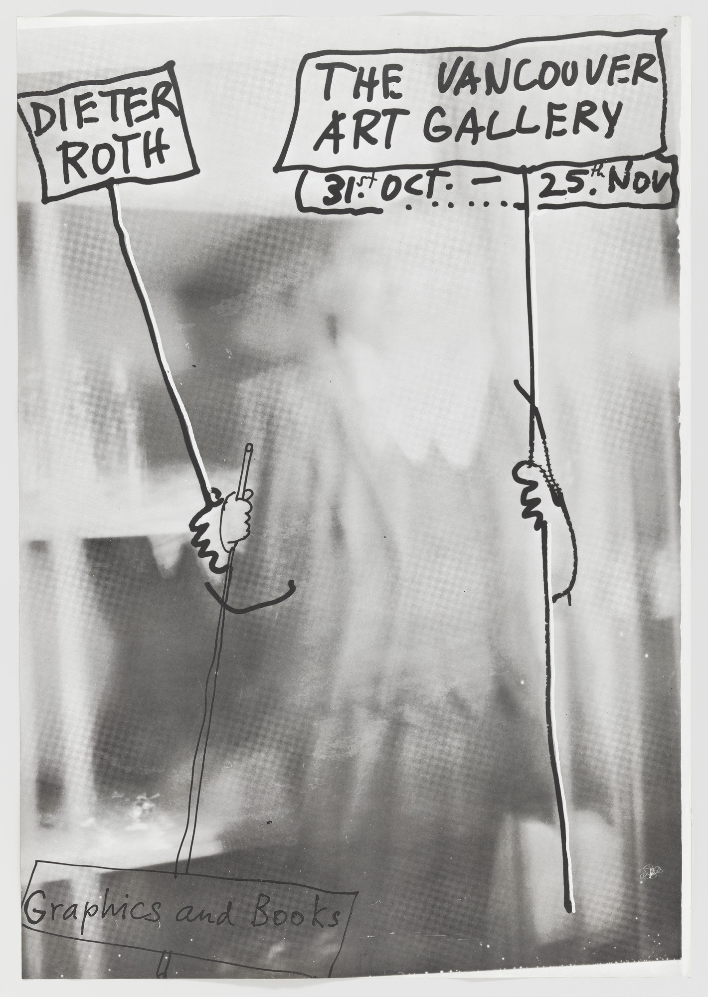 Dieter Roth. Poster for Dieter Roth: Bucher & Grafik, Vancouver Art Gallery
