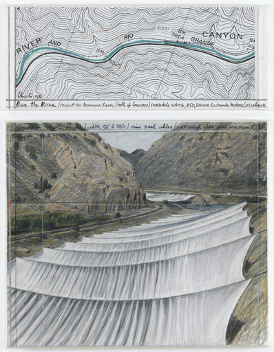 Christo. Over the River, Project for the Arkansas River, State of Colorado. 1996