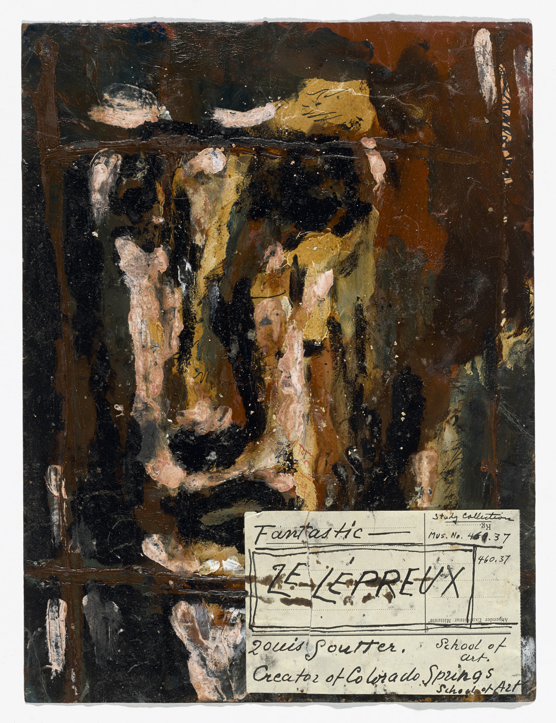 Louis Soutter. Two Lives (Deux vies)[recto] and The Leper (Le Lépreux) [verso]. c. 1930–35