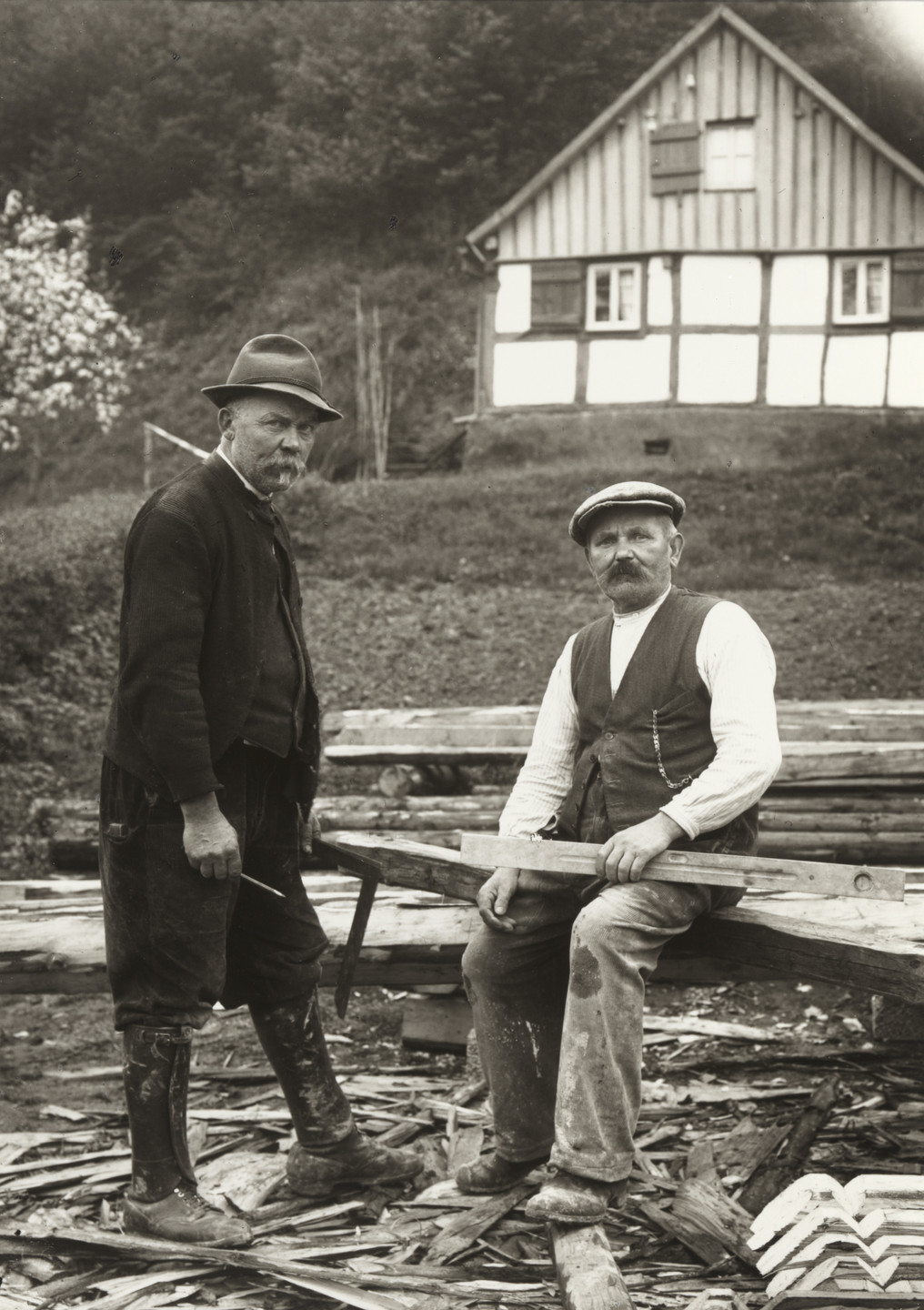 August Sander. Mason and Carpenter from the Westerwald. 1930s