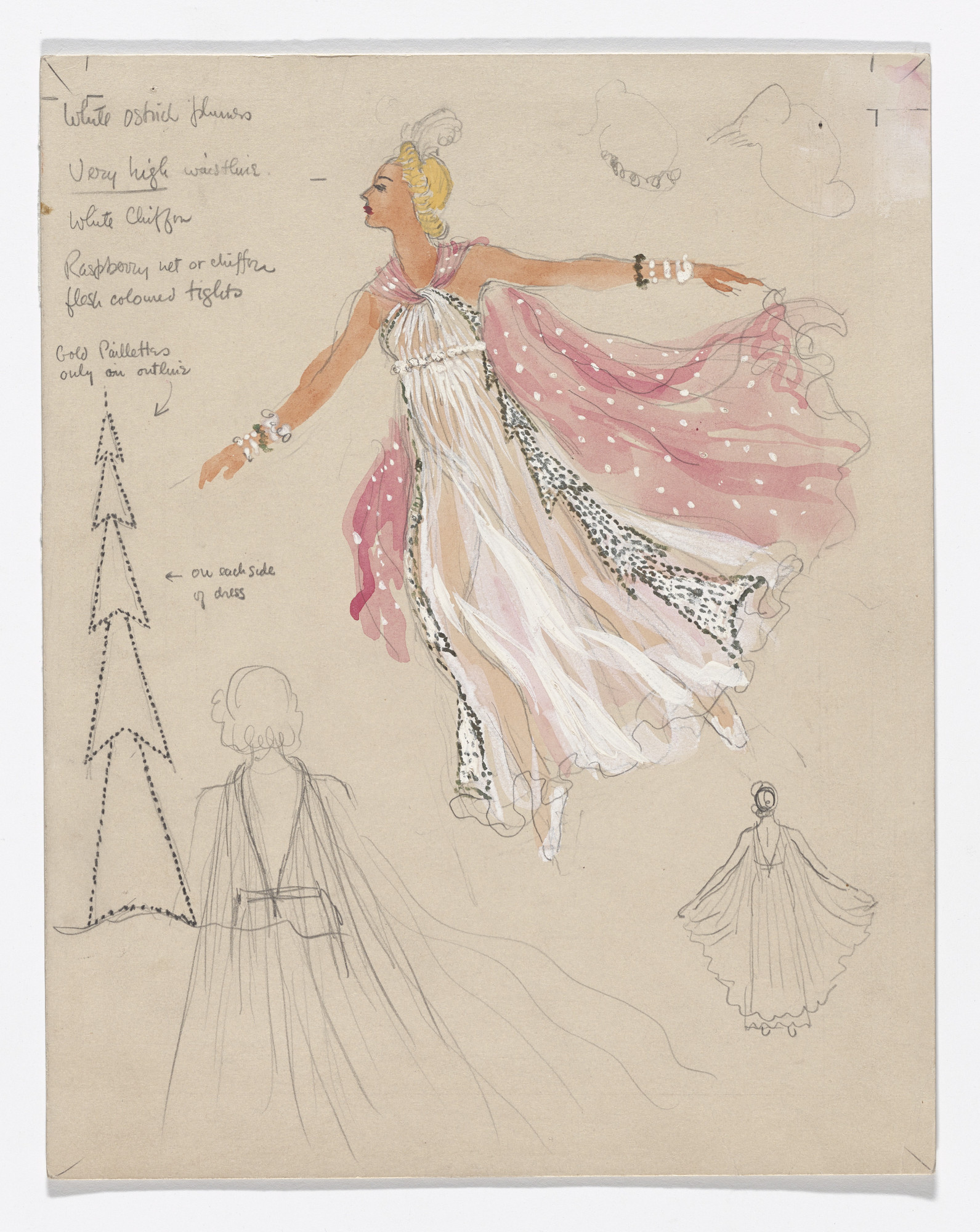 Paul Cadmus. Woman's Costume. Costume design for the ballet Filling Station