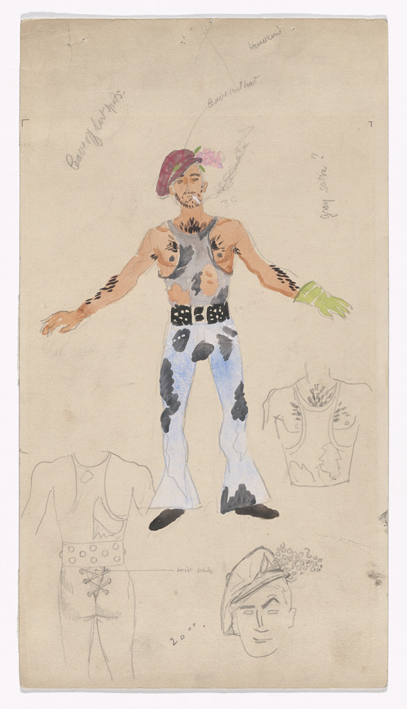 Roy. Costume design for the ballet Filling Station