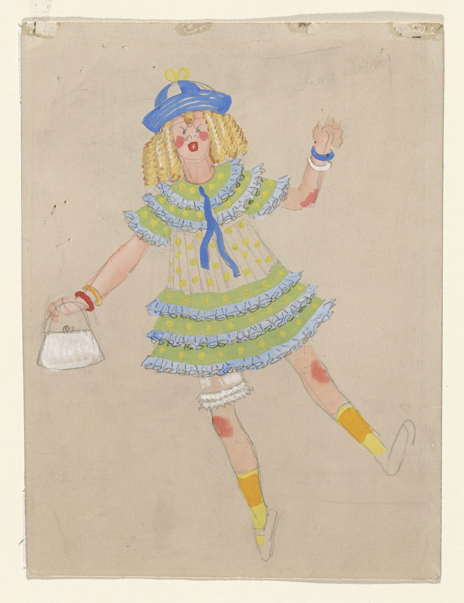 Paul Cadmus. The Motorist's Daughter. Costume design for the ballet Filling Station