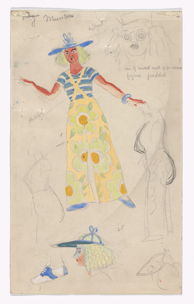 Woman's Costume. Costume design for the ballet Filling Station