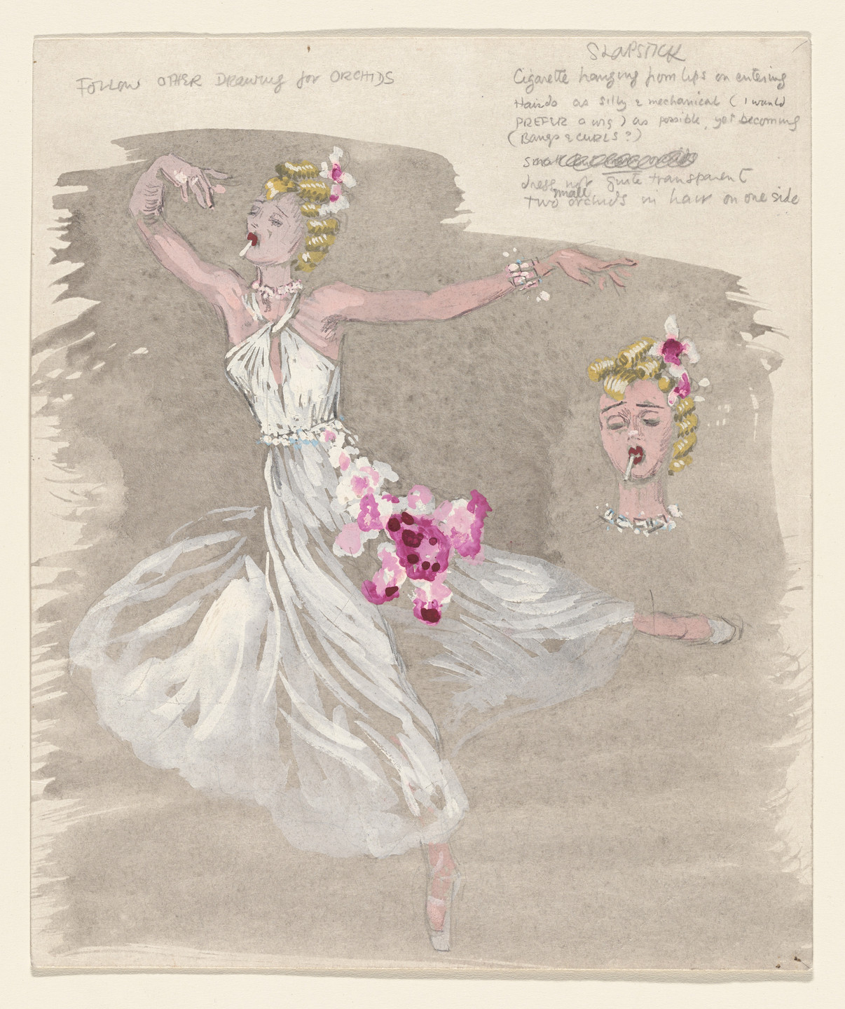 Paul Cadmus. Rich Girl. Costume design for the ballet Filling Station. 1937