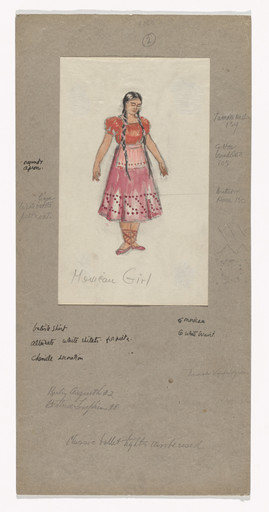 Mexican Girl. Costume design for the ballet Billy the Kid