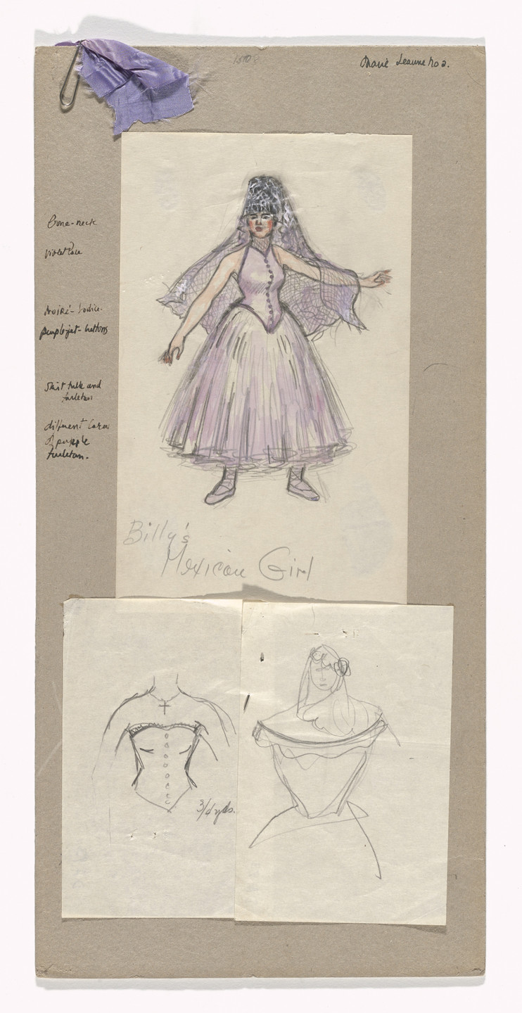 Jared French. Billy&#39;s Mexican Girl. Costume design for the ballet Billy the Kid. 1938