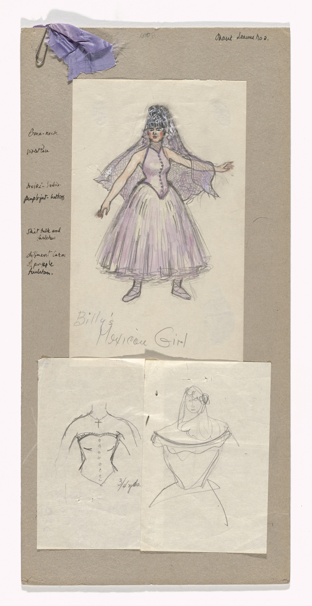 Jared French. Billy's Mexican Girl. Costume design for the ballet Billy the Kid
