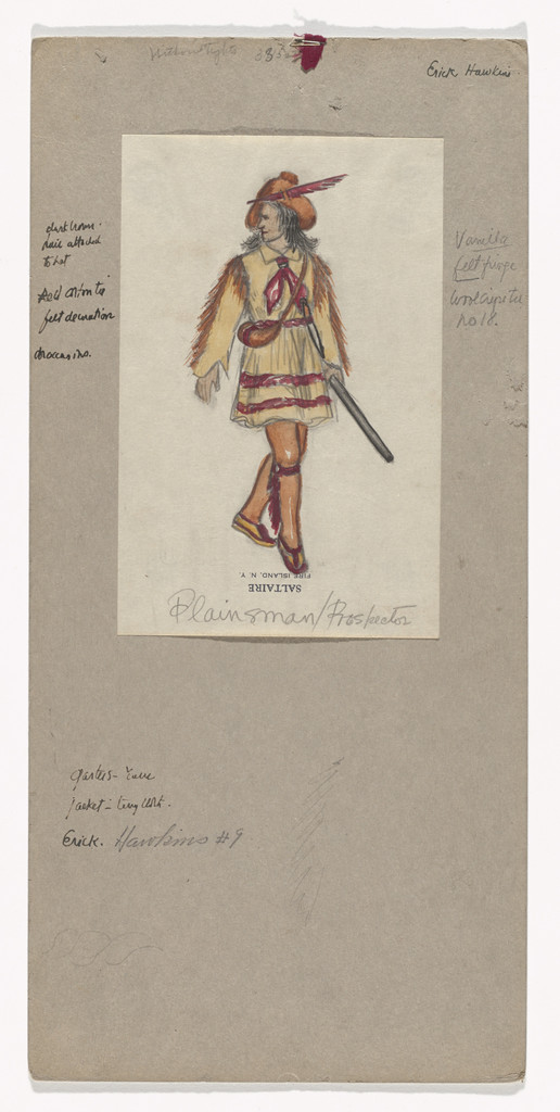 Plainsman / Prospector. Costume design for the ballet Billy the Kid
