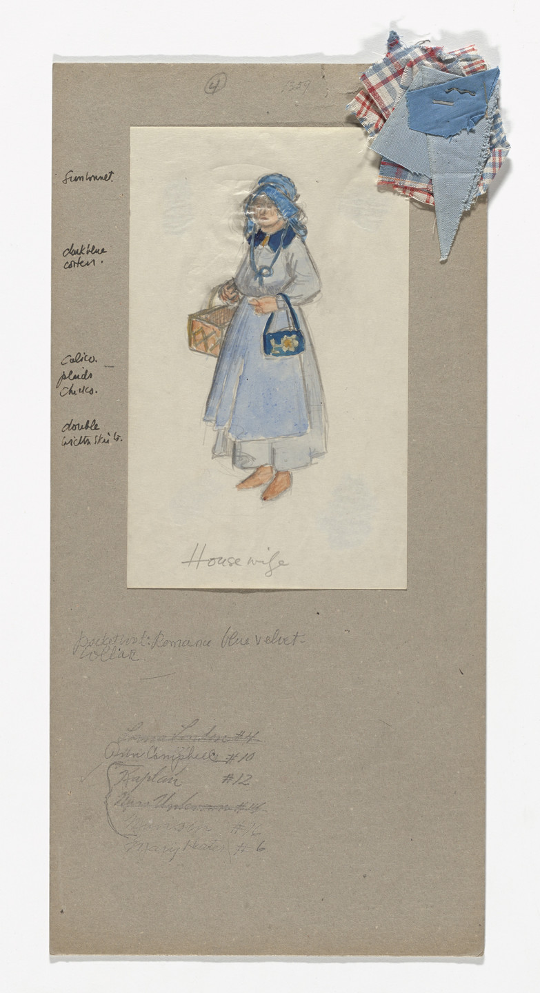Jared French. Housewife. Costume design for the ballet Billy the Kid. 1938