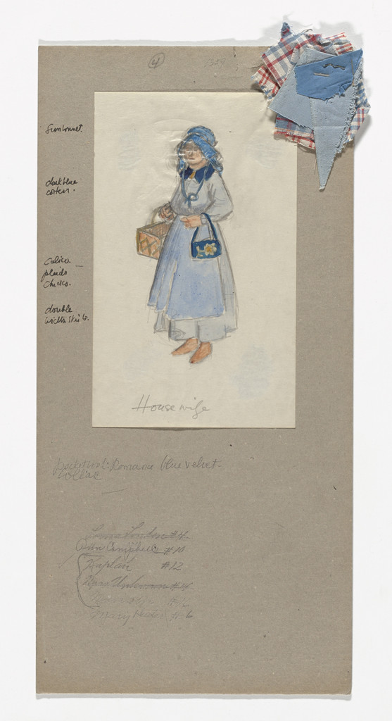 Housewife. Costume design for the ballet Billy the Kid