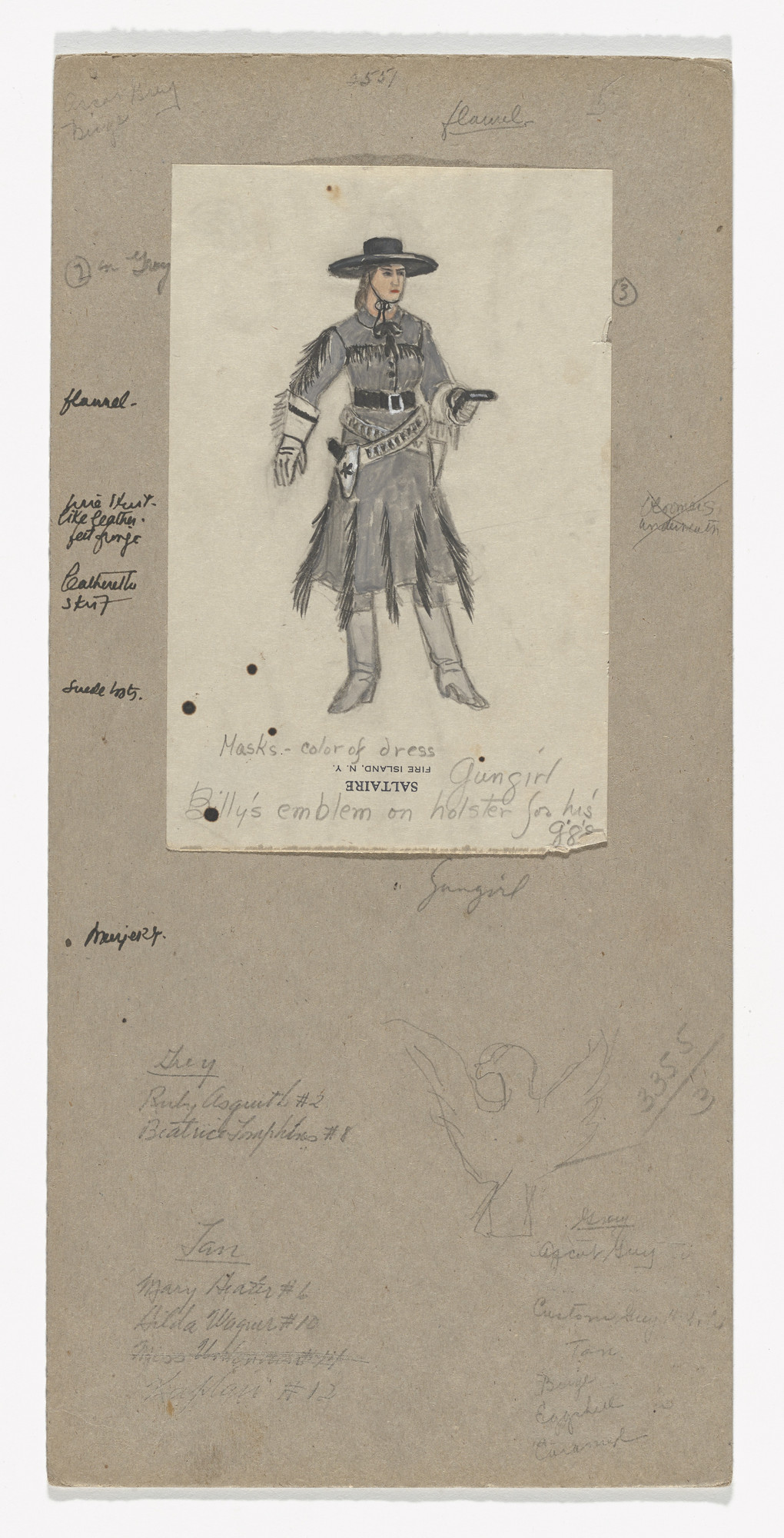 Jared French. Gun Girl. Costume design for the ballet Billy the Kid