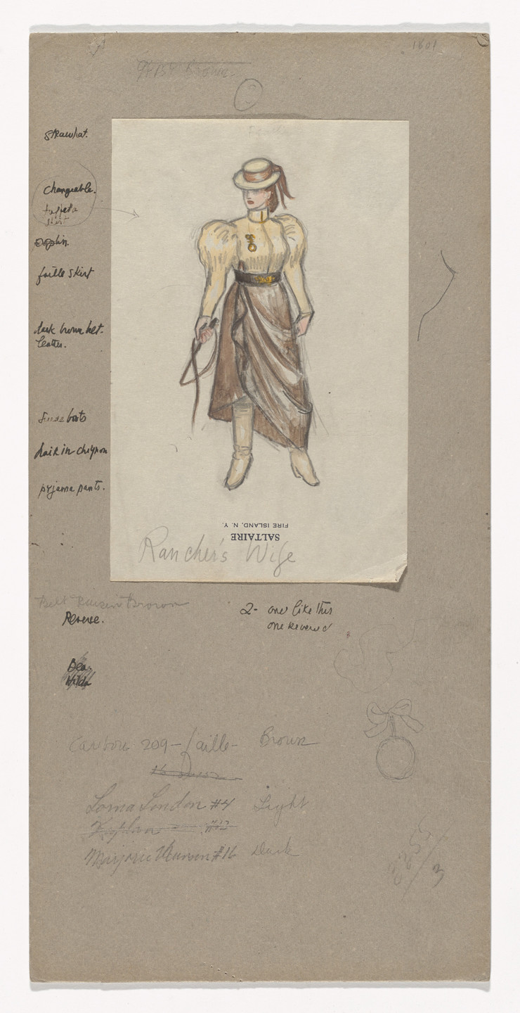 Jared French. Rancher&#39;s Wife. Costume design for the ballet Billy the Kid. 1938