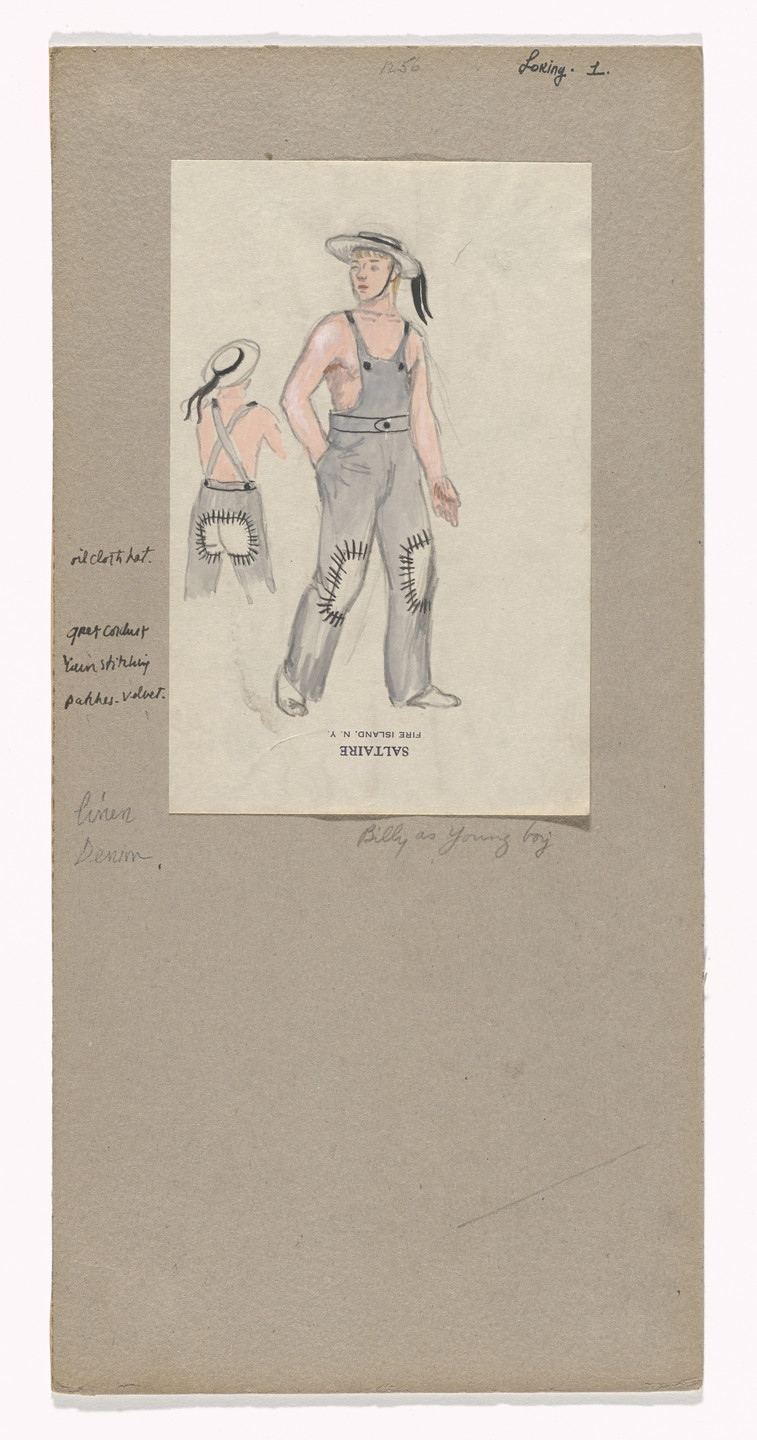 Jared French. Billy as Young Boy. Costume design for the ballet Billy the Kid. 1938