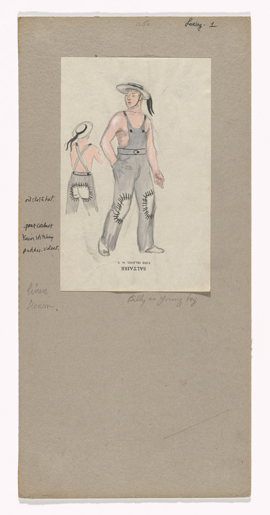 Billy as Young Boy. Costume design for the ballet Billy the Kid