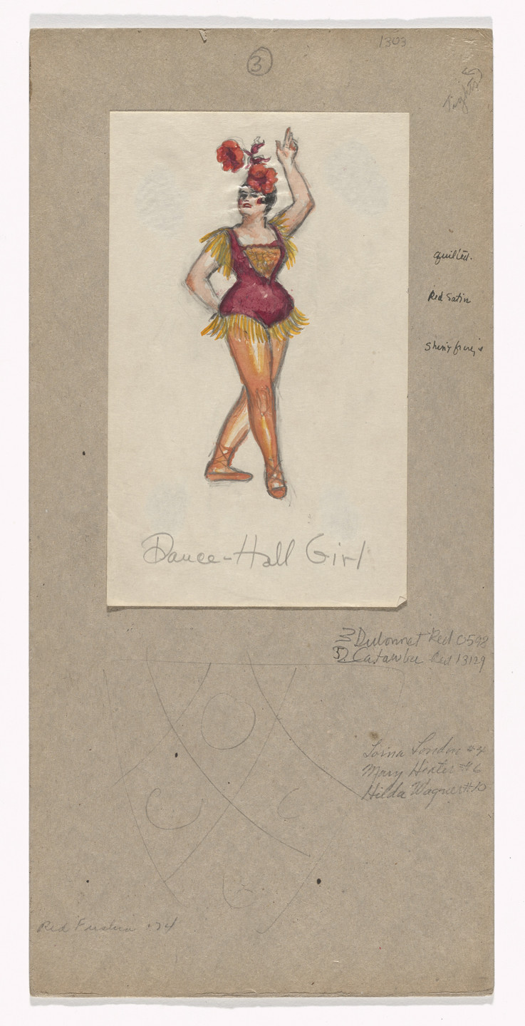 Jared French. Dance-Hall Girl. Costume design for the ballet Billy the Kid. 1938