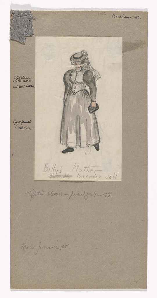 Billy's Mother. Costume design for the ballet Billy the Kid