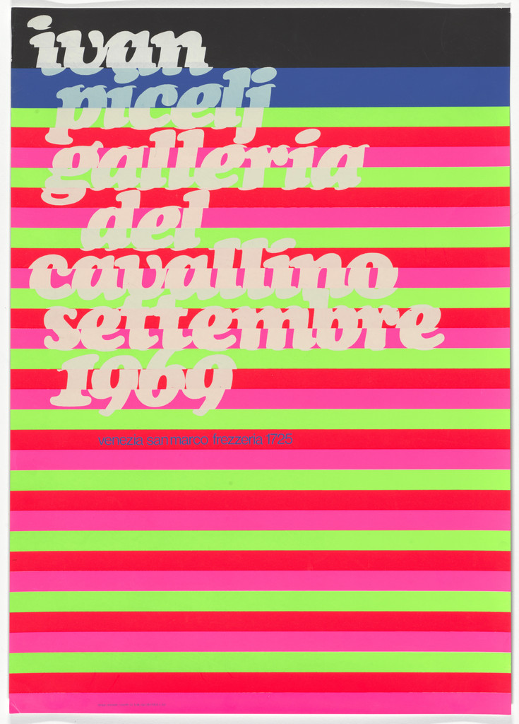 Ivan Picelj, Galeria del Cavallino, Settembre 1969