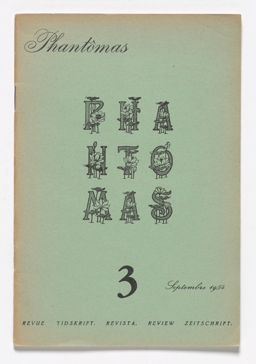 Marcel Broodthaers. &#34;Le Roi midi&#34; published in Phantômas, no. 3. September 1954