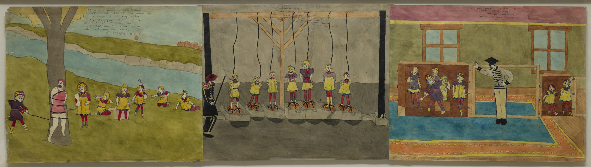 Henry Darger. a) They had seized a Glandelinian officer... b) At Jennie Richie are arrested again with bum by reinforcing Glandelinians. n.d.