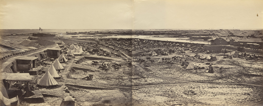 Interior of Pehtang Fort, Showing Probyn's Horse