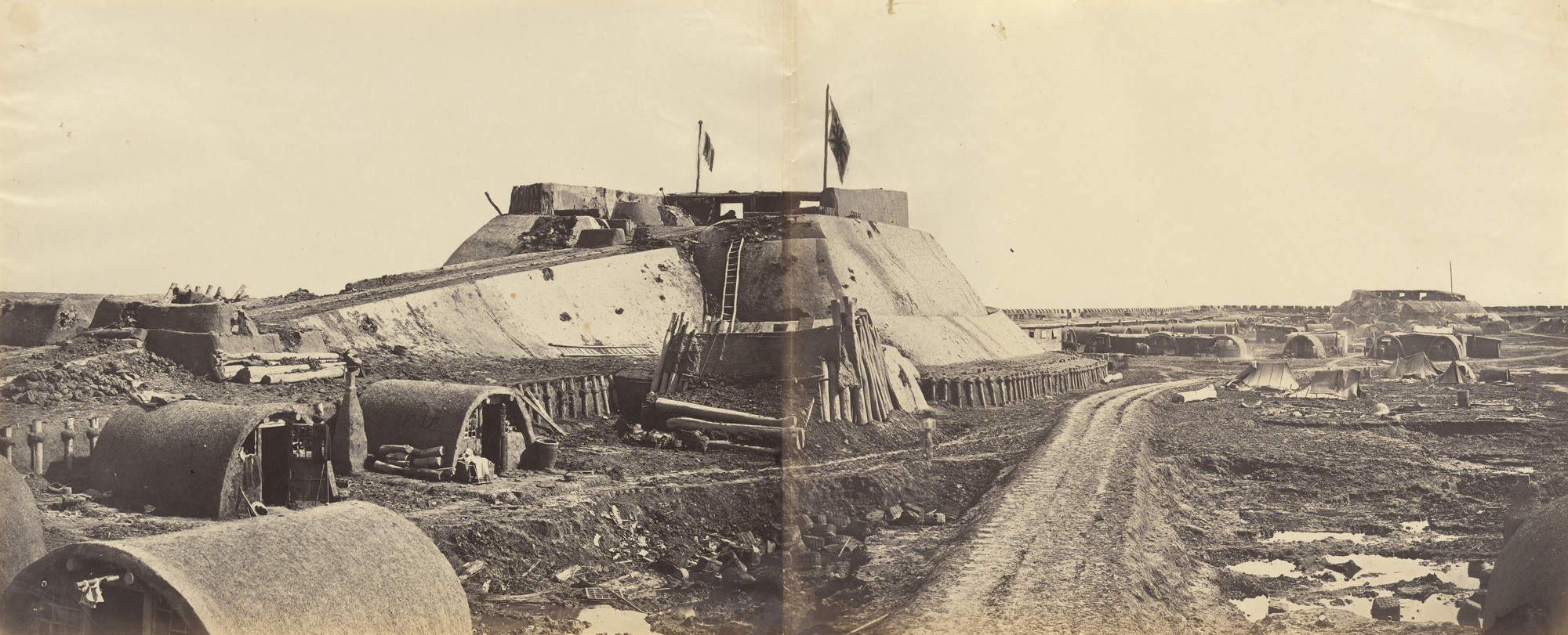 Felice Beato. Interior of the 2nd North Fort after it's Surrender on 21 August, 1860, wherein 2,000 Prisoners were Taken