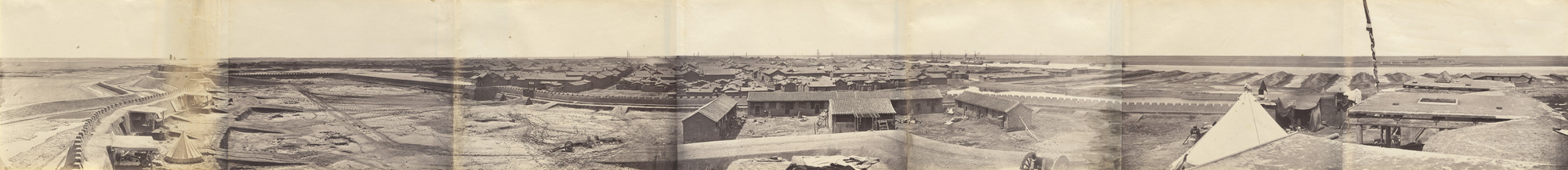 Felice Beato. Panorama of Pehtang Fort