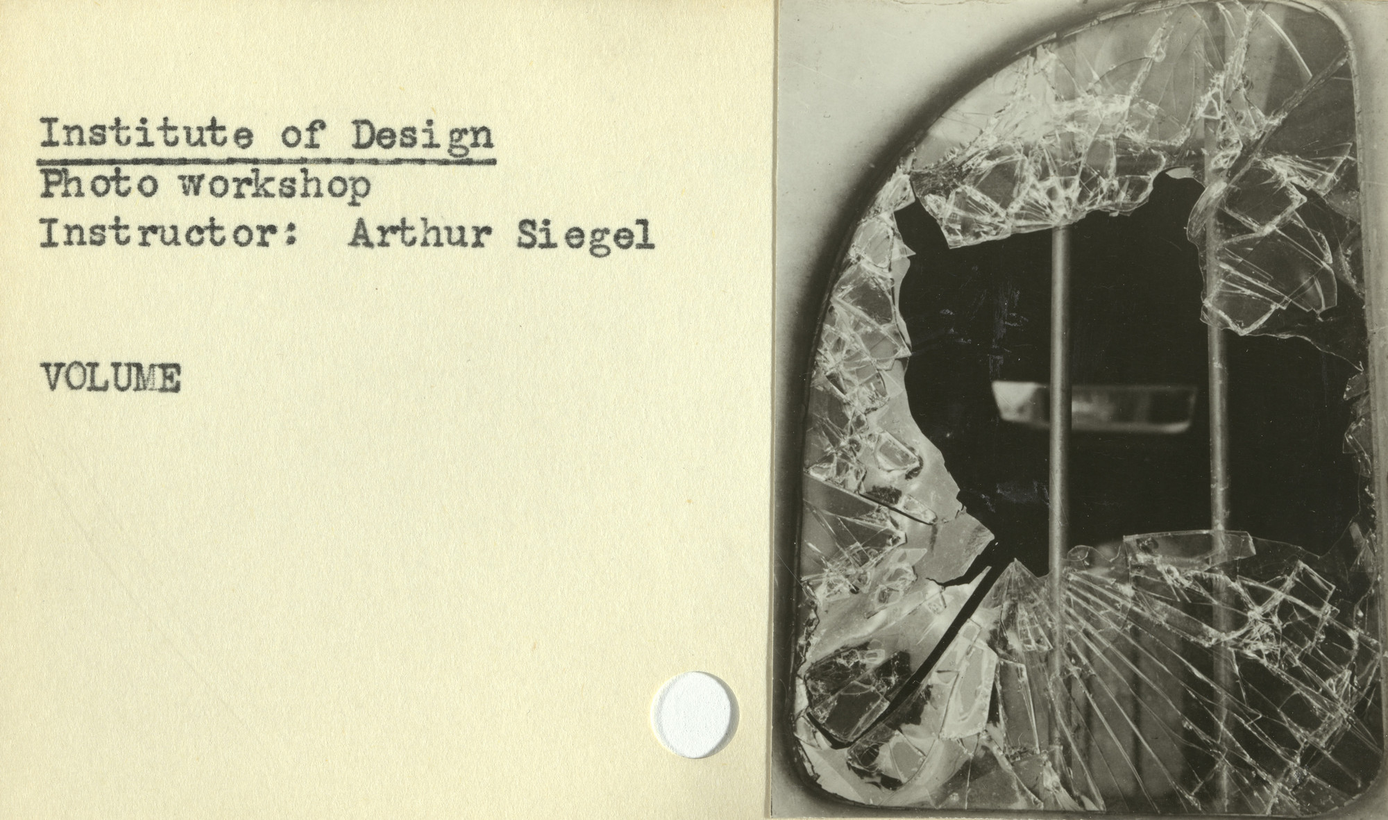 Arthur Siegel, Institute of Design. Untitled instructional card. c. 1946