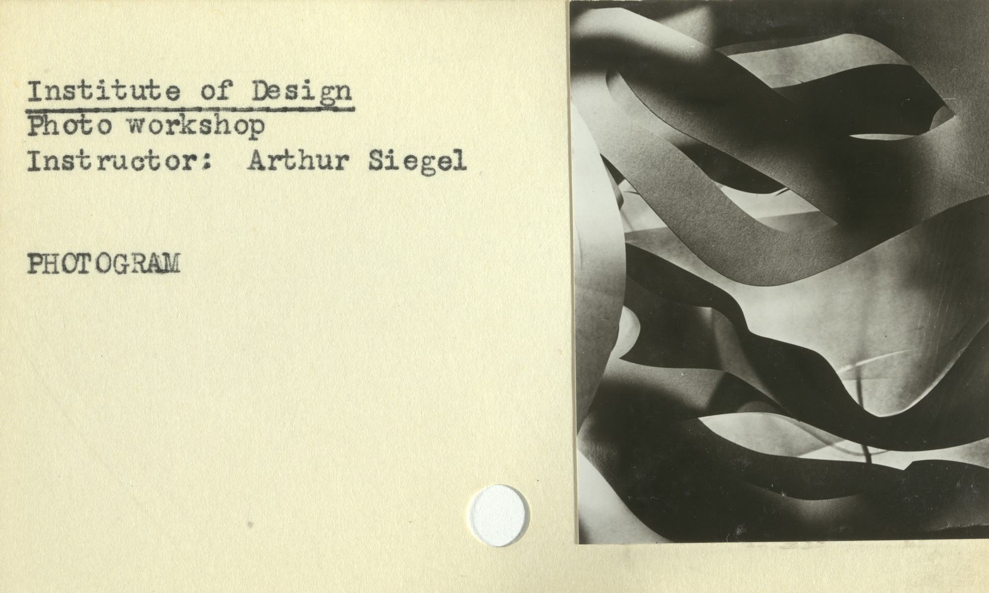 Arthur Siegel, Institute of Design. Untitled instructional cards. c. 1946