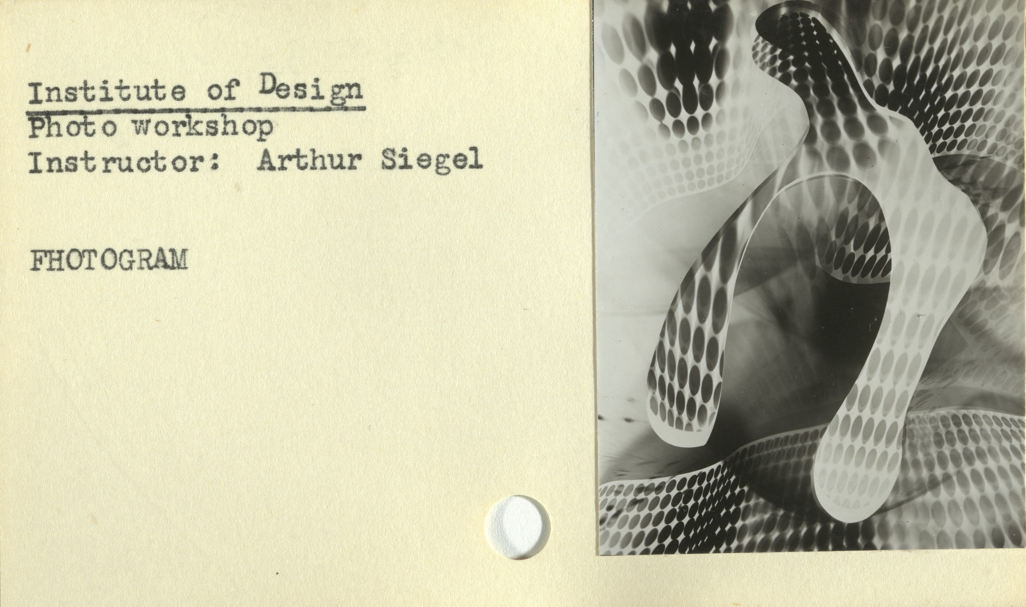 Arthur Siegel, Institute of Design. Untitled instructional cards. c. 1946