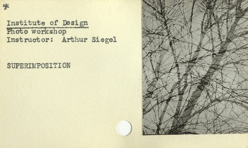 Arthur Siegel, Institute of Design. Untitled instructional card. c. 1946