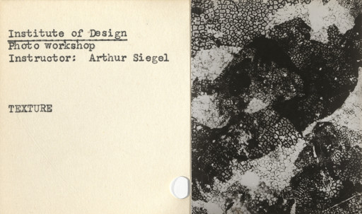 Arthur Siegel, Institute of Design. Untitled instructional card. c. 1946