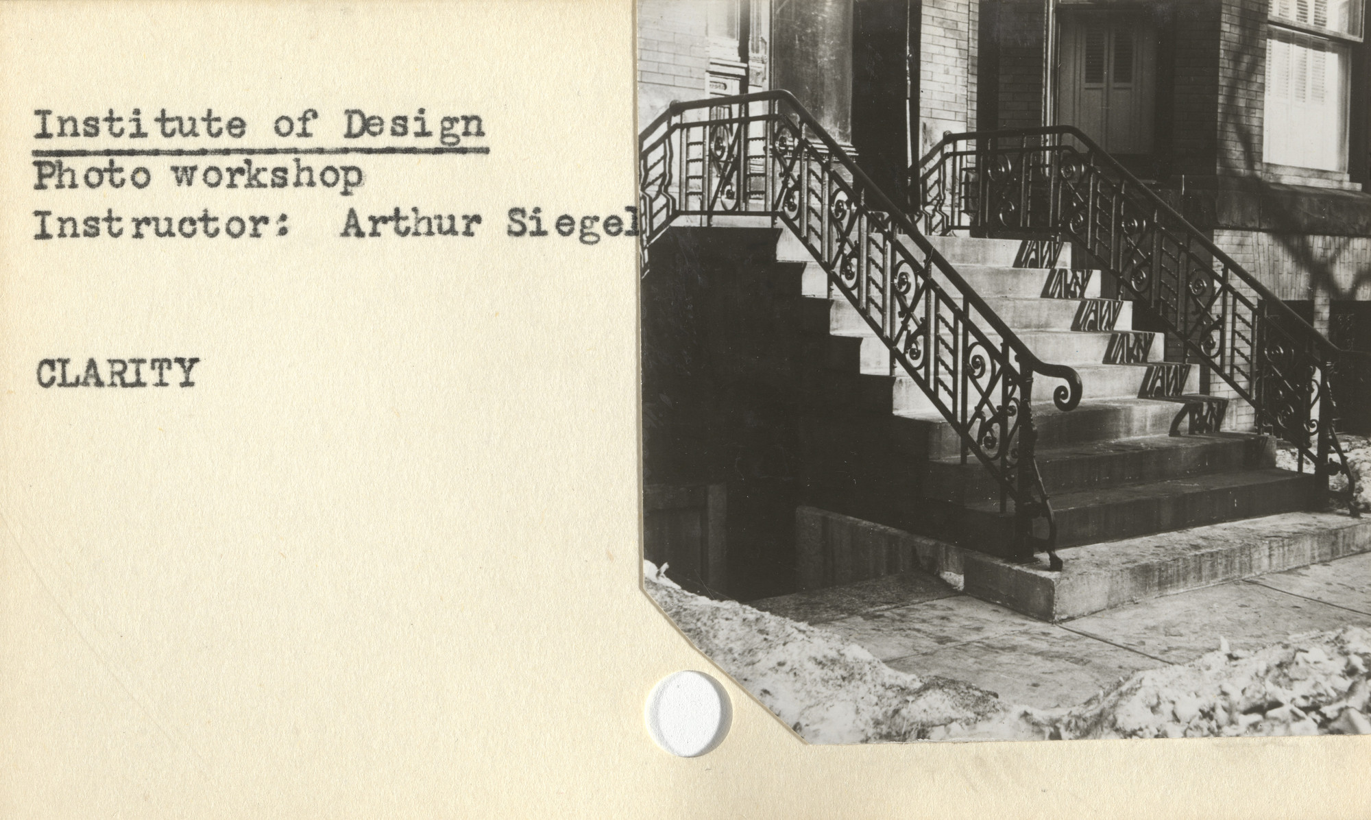 Arthur Siegel, Institute of Design. Untitled instructional card. c. 1946