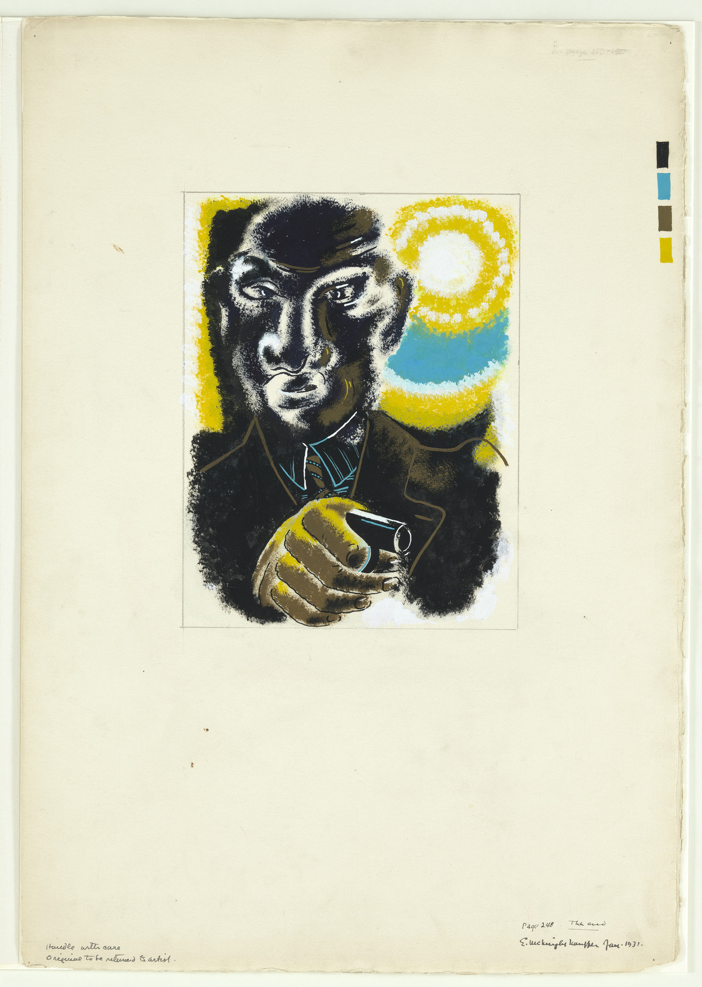 E. McKnight Kauffer. The Murder from Nigger Heaven (Illustration from Carl van Vechten's novel)