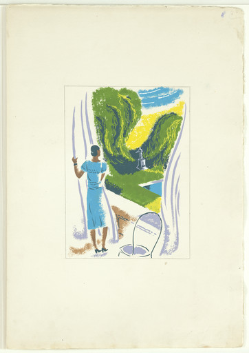 E. McKnight Kauffer. Adora's House in the Country. Mary at Window from Nigger Heaven (Illustration from Carl van Vechten's novel). 1931