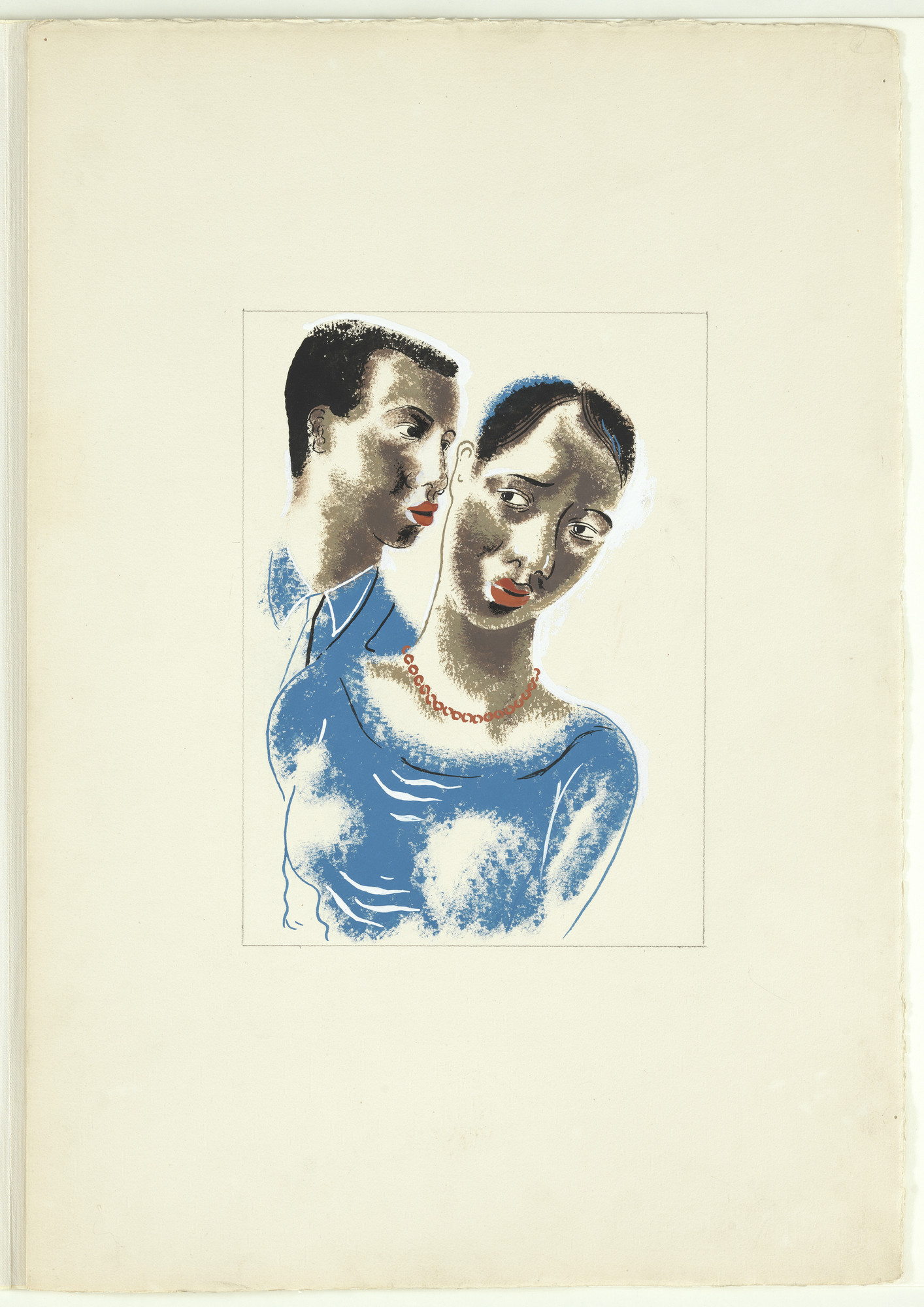 E. McKnight Kauffer. Byron & Mary from Nigger Heaven (Illustration from Carl van Vechten's novel)