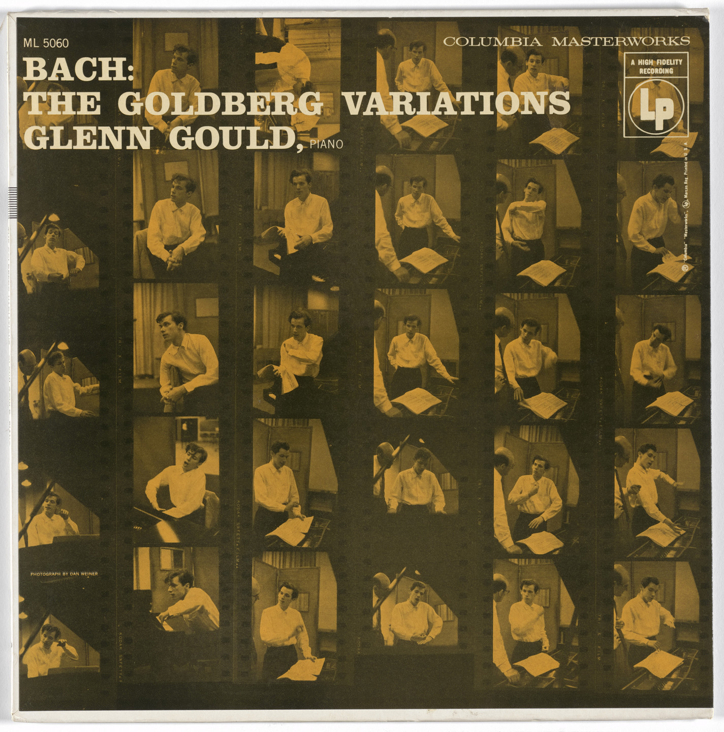 Dan Weiner. Album cover for Glenn Gould performing Bach: The Goldberg Variations. 1955