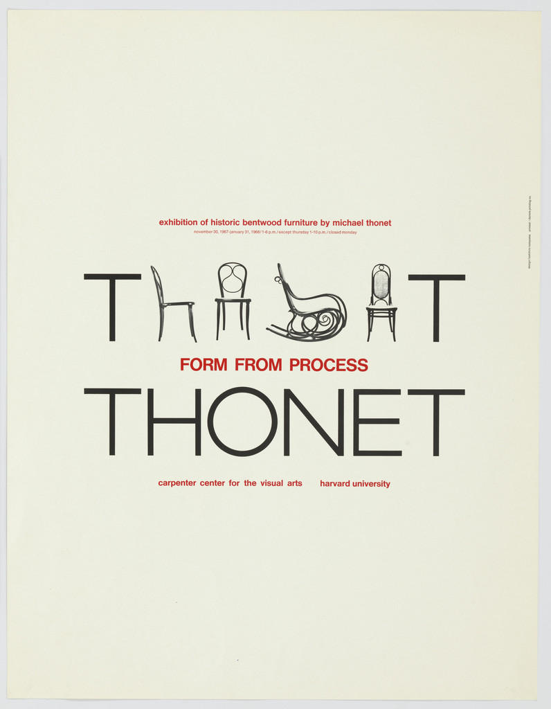 Thonet: Form from Process (Poster for exhibition at the Harvard University Carpenter Center)