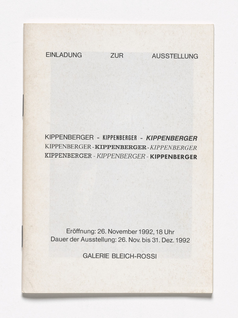 Kippenberger-Kippenberger-Kippenberger,