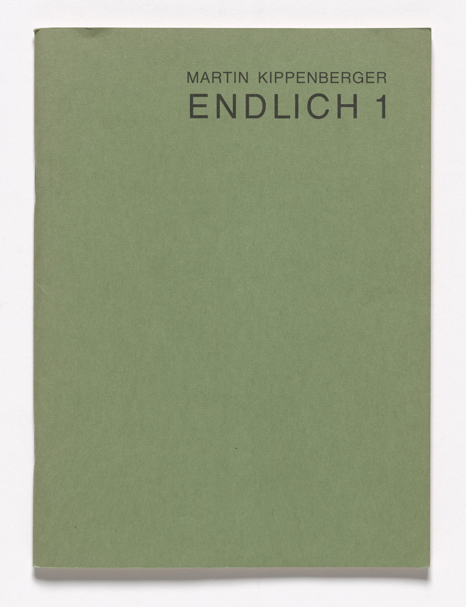 Martin Kippenberger. Endlich 1
