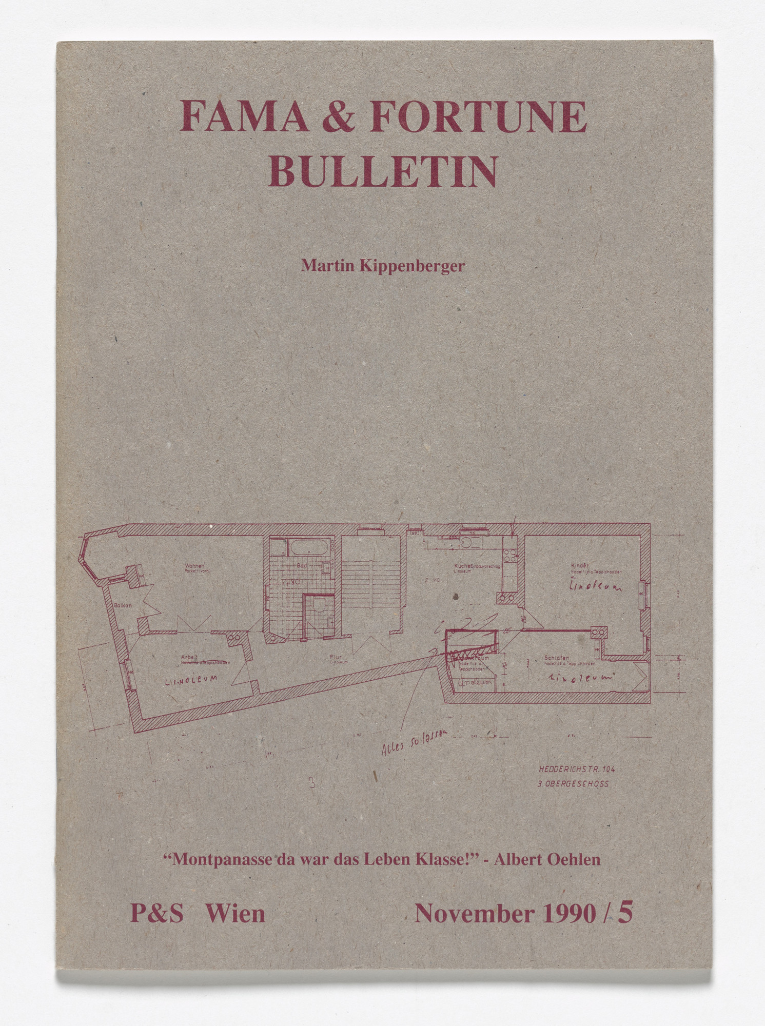 Martin Kippenberger. Fama & Fortune Bulletin, no. 5
