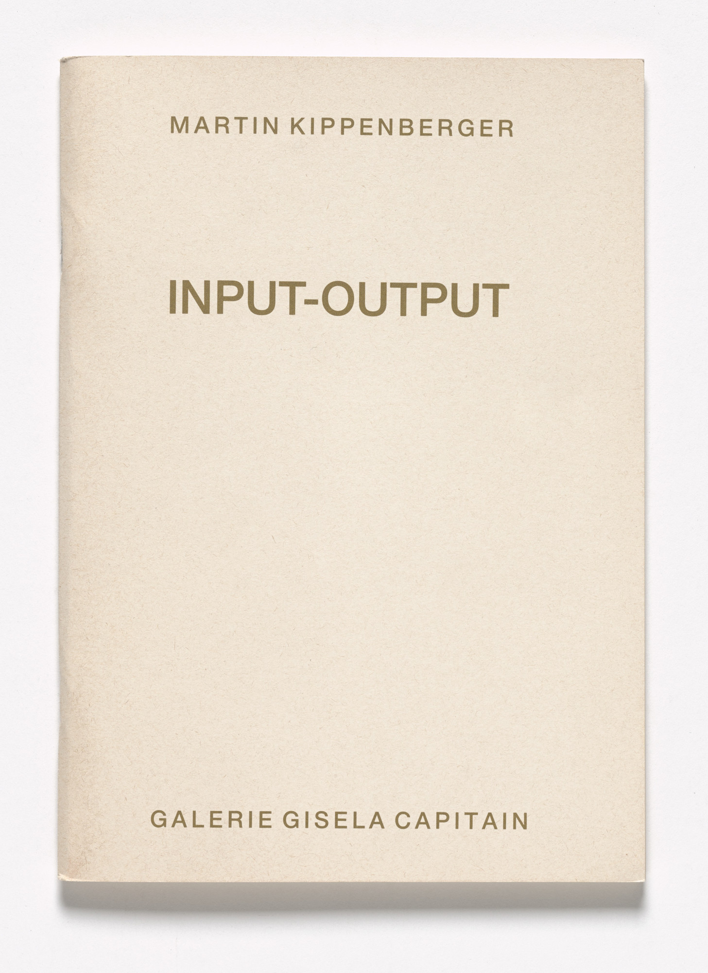 Martin Kippenberger. Input-Output. Umzüge 1957–1988
