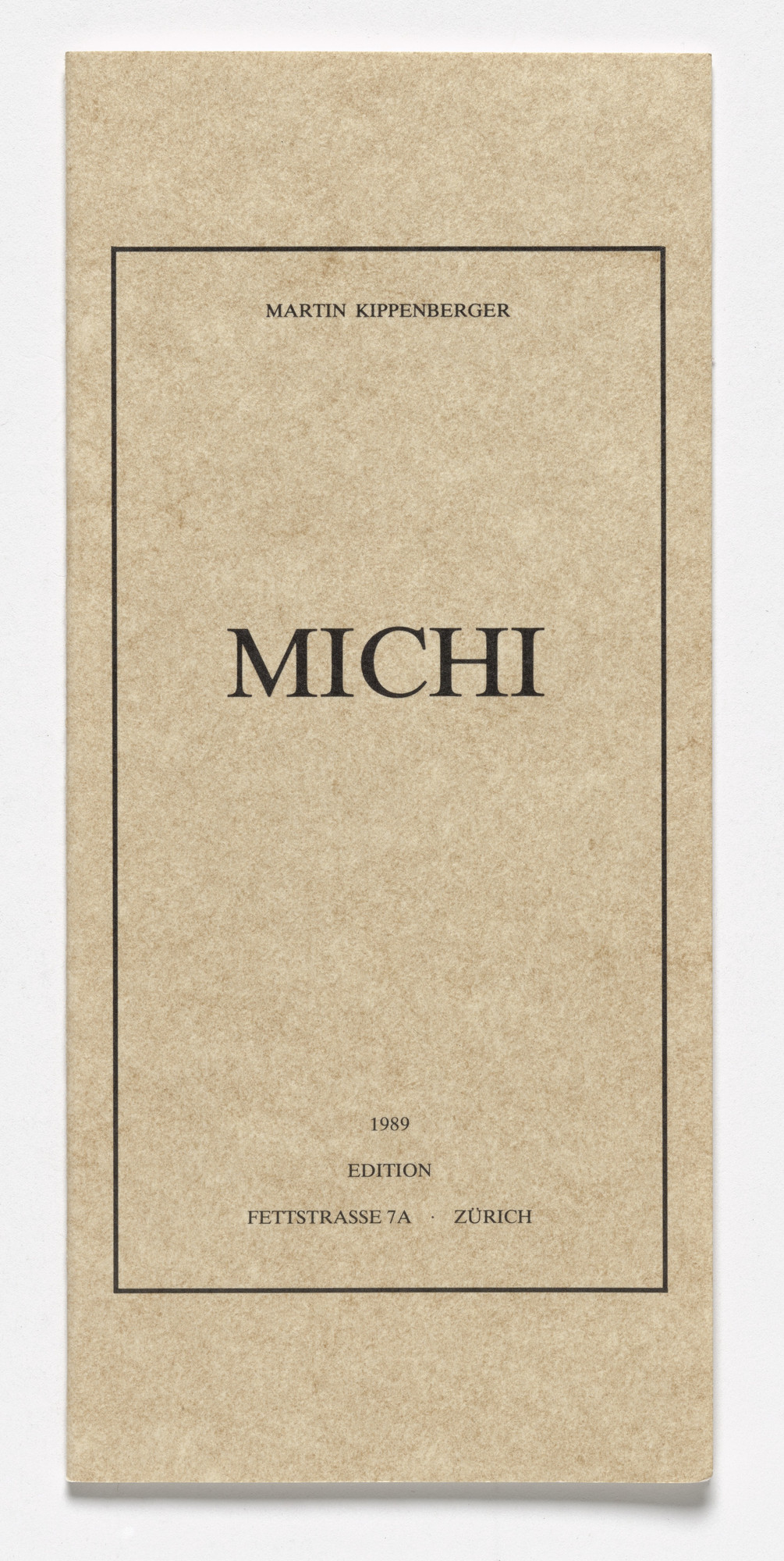 Martin Kippenberger. Michi