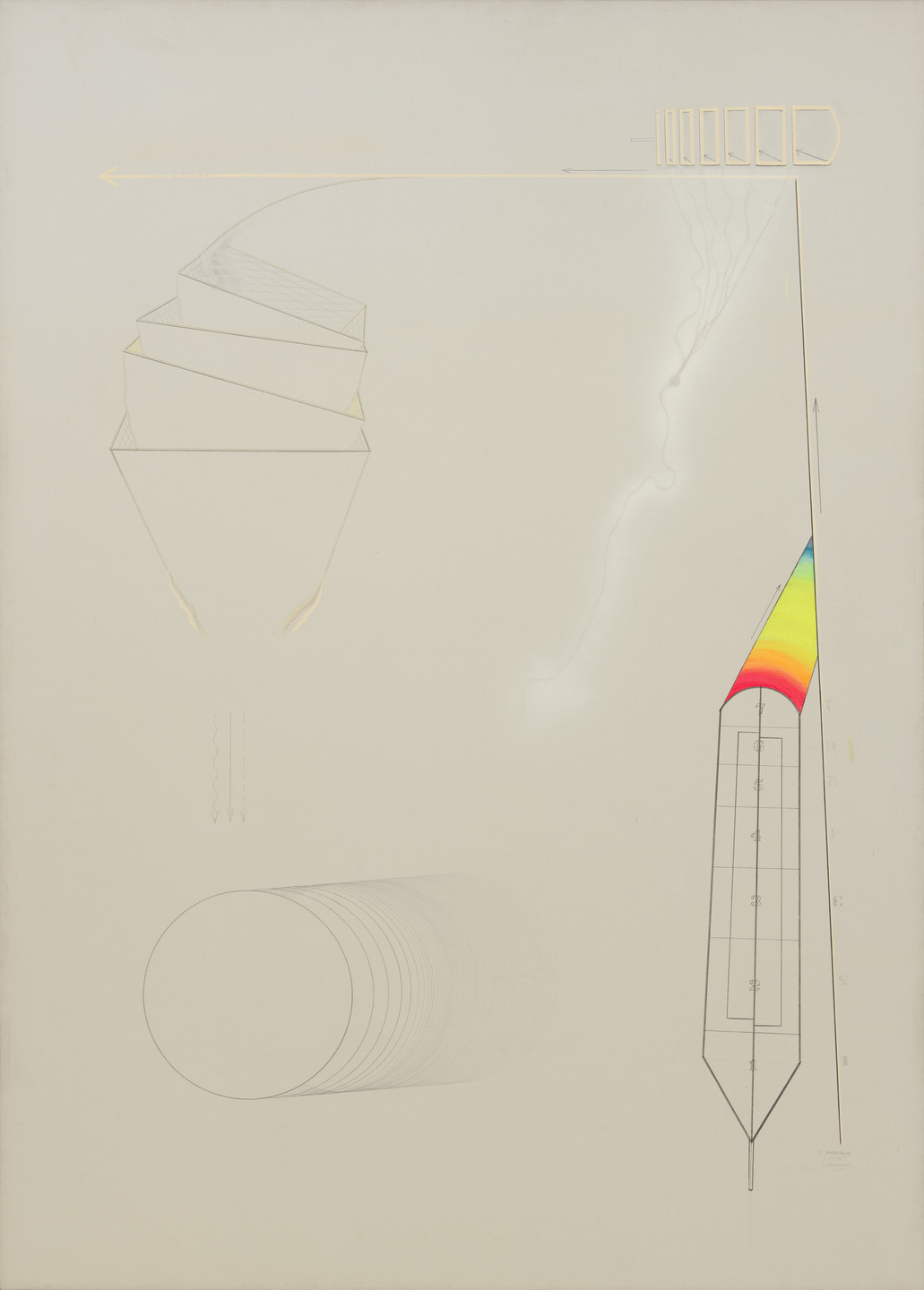 Shusaku Arakawa. Back and Front of Time: S.A. Equation. 1965