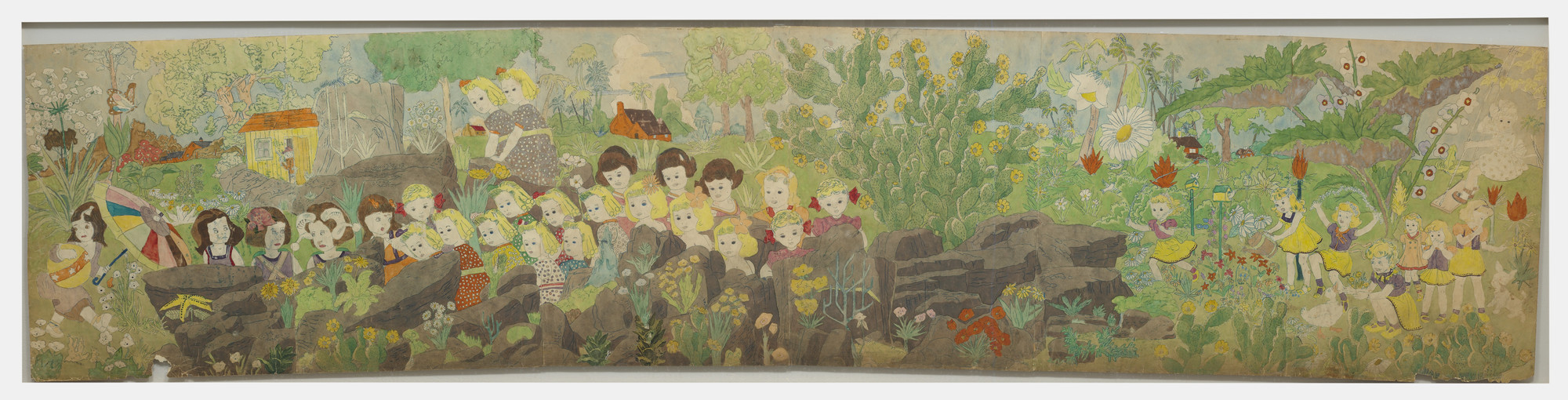 Henry Darger. Untitled (Overall flowers) (recto); Untitled